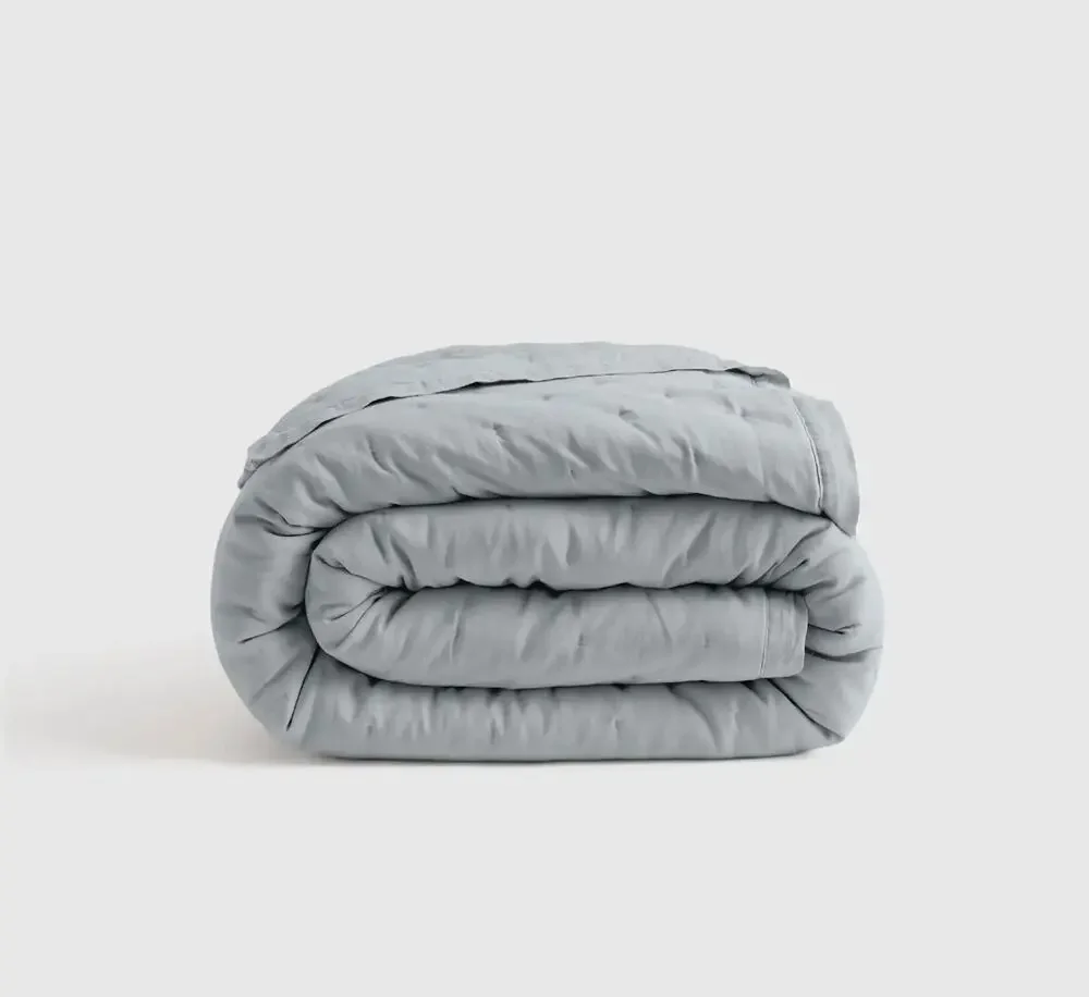 New Quince 100% European Linen Dream Quilt King / Cal King Sage